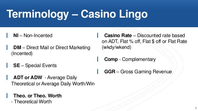 Casino terminology pepper casino